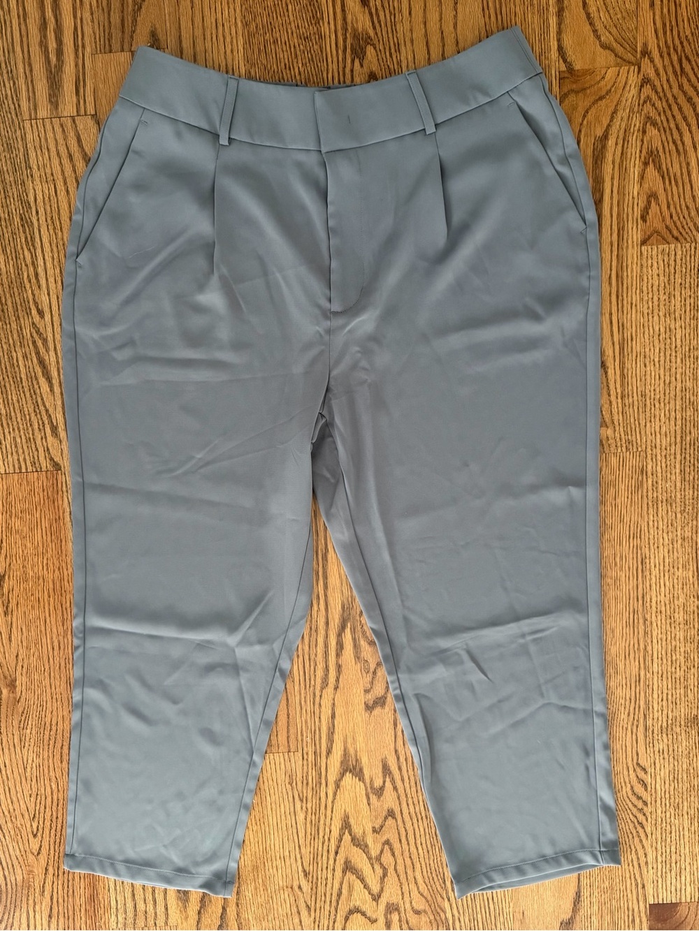 Halara Flex High Waisted Pleated Work Pants Gray Petite XL NWT